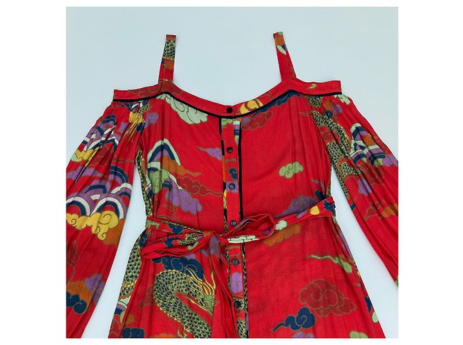 Autre Marque Vestido maxi Adriana Degreas Multicor - vista 5