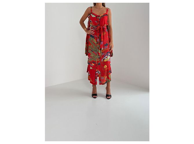 Autre Marque Vestido maxi Adriana Degreas Multicor - vista 8