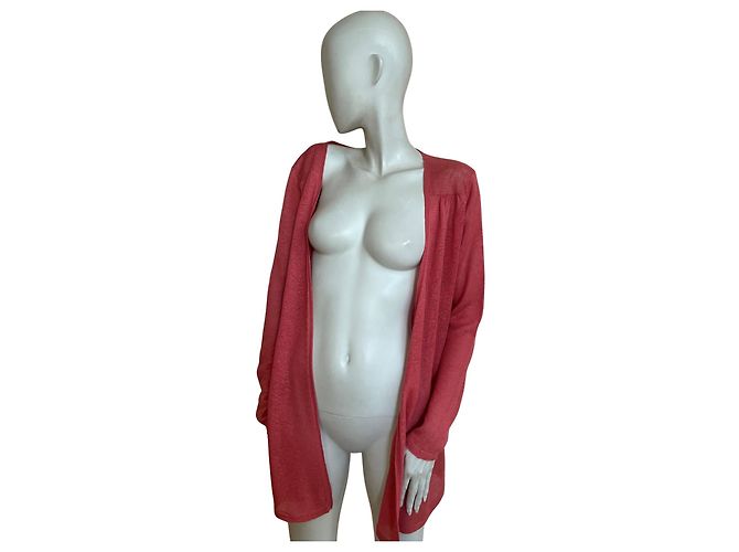 Gerard Darel Gérard Darel Cardigan 100% Leinen – Größe 1 (S) Koralle - Ansicht 3