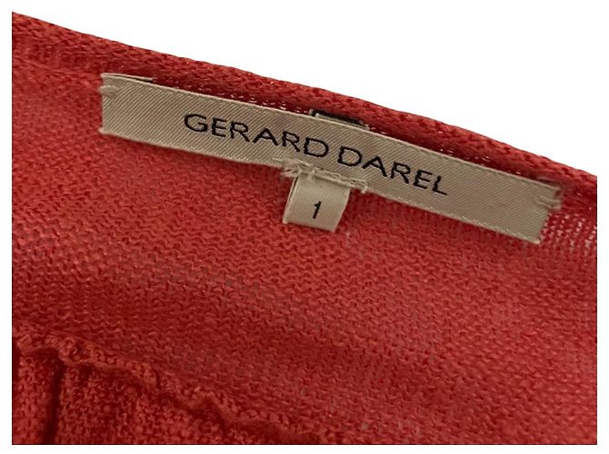 Gerard Darel Gérard Darel Cardigan 100% Leinen – Größe 1 (S) Koralle - Ansicht 7