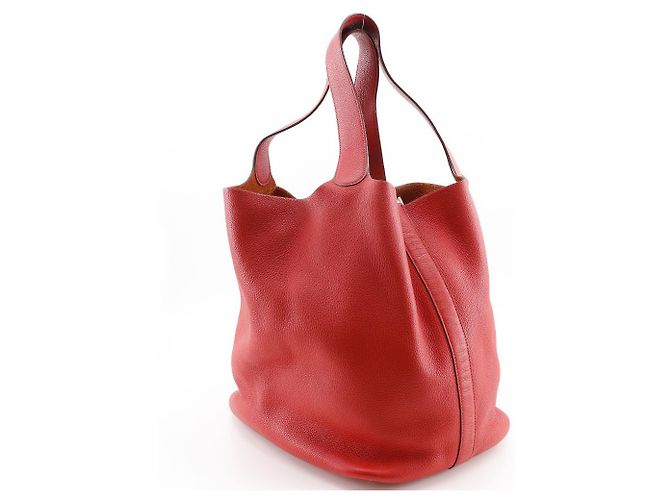 Borsa Picotin Clemence TGM di Hermès Rosso - vista 2