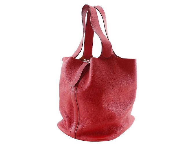 Borsa Picotin Clemence TGM di Hermès Rosso - vista 3