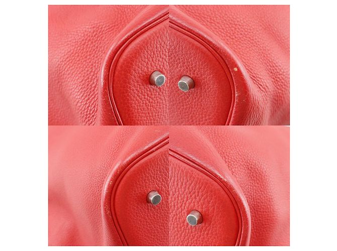Borsa Picotin Clemence TGM di Hermès Rosso - vista 7