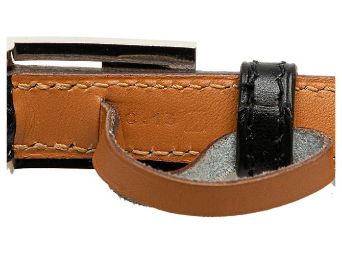 Hermès Kelly Ardion Doppelwickelgürtel Braun Schwarz - Ansicht 6