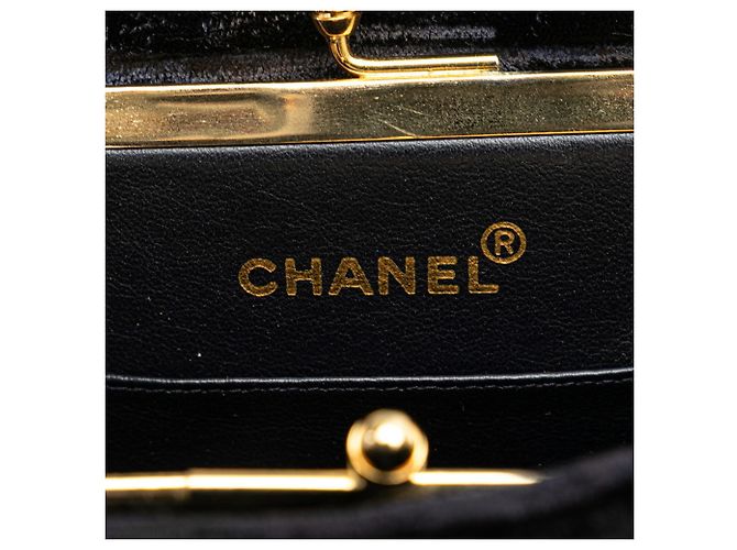 Chanel Matelassé Coco Mark Kettentasche Marineblau - Ansicht 11