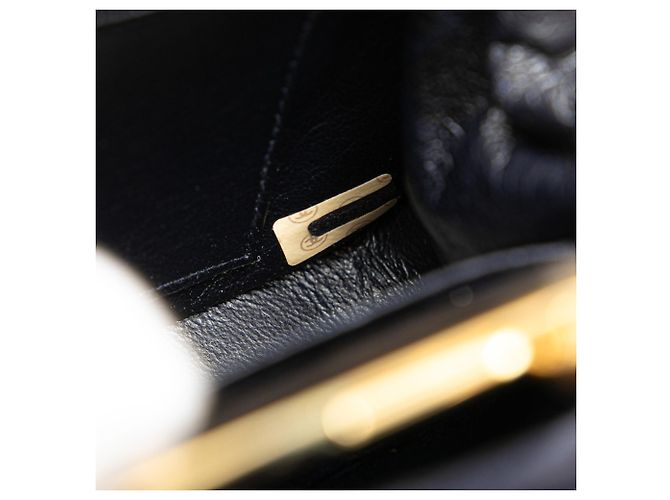 Chanel Matelassé Coco Mark Kettentasche Marineblau - Ansicht 12
