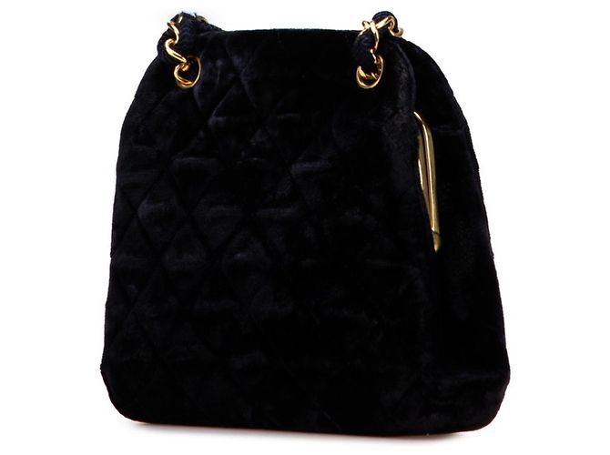 Chanel Matelassé Coco Mark Kettentasche Marineblau - Ansicht 2