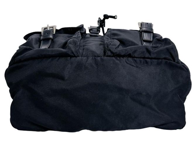 Mochila de nylon negro con logo triangular de Prada - vista 4