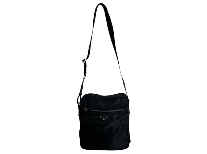 Borsa a Spalla in Nylon Prada Nero - vista 2