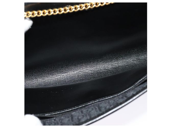 Borsa a spalla in tela Trotter Christian Dior nera e oro Auth yk19482 Nero D'oro - vista 11