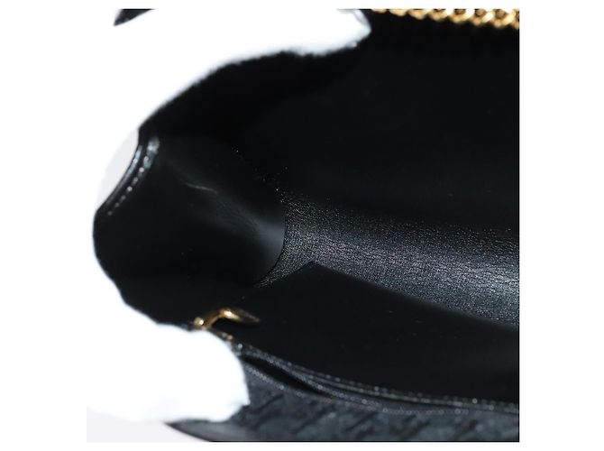 Borsa a spalla in tela Trotter Christian Dior nera e oro Auth yk19482 Nero D'oro - vista 20
