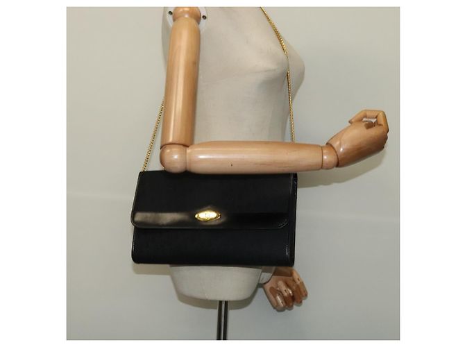 Borsa a spalla in tela Trotter Christian Dior nera e oro Auth yk19482 Nero D'oro - vista 21