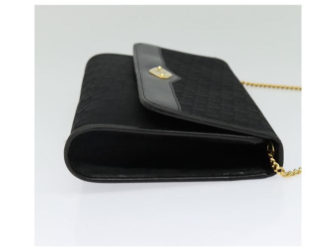 Borsa a spalla in tela Trotter Christian Dior nera e oro Auth yk19482 Nero D'oro - vista 4