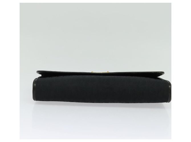 Borsa a spalla in tela Trotter Christian Dior nera e oro Auth yk19482 Nero D'oro - vista 5