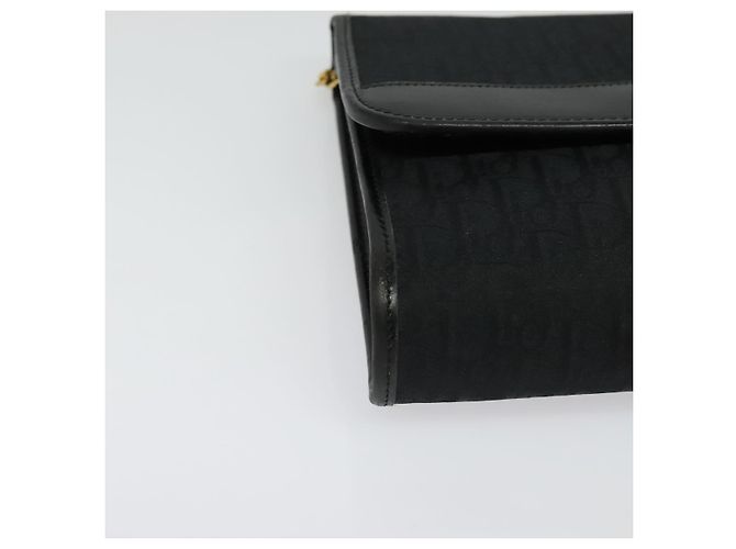 Borsa a spalla in tela Trotter Christian Dior nera e oro Auth yk19482 Nero D'oro - vista 9