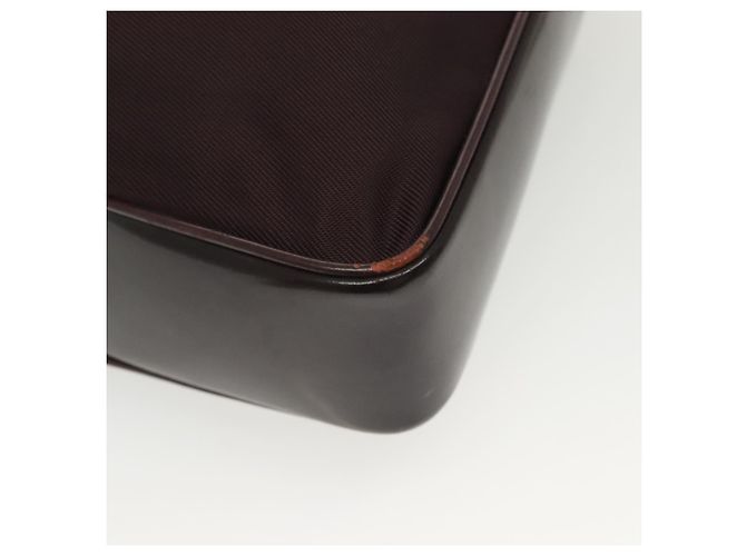 Bolsa de mão em nylon Gucci Bamboo 2 vias preta prata 000 0538 Auth ep10728 Preto - vista 15