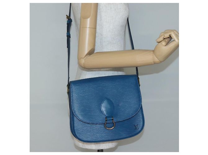LOUIS VUITTON Borsa a Spalla Epi Saint Cloud GM Blu Toledo M52195 LV Auth yk19414 - vista 26