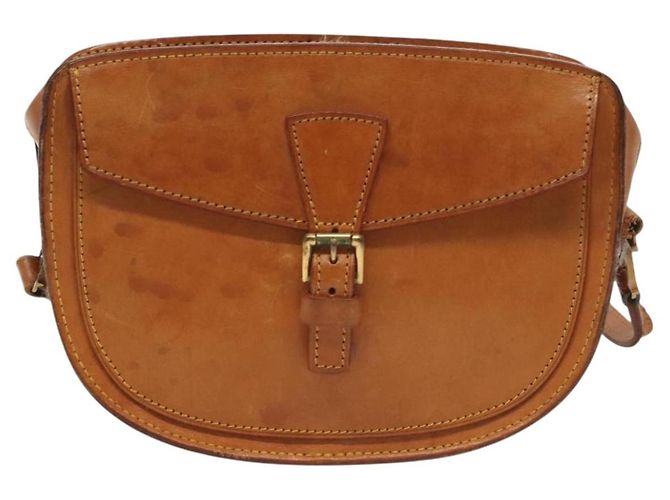LOUIS VUITTON Bolsa de Ombro de Couro Nomad Jeune Fille PM Bege LV Auth 140977 - vista 13