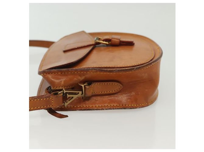 LOUIS VUITTON Bolsa de Ombro de Couro Nomad Jeune Fille PM Bege LV Auth 140977 - vista 4