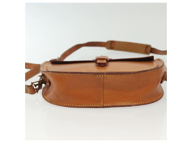 LOUIS VUITTON Bolsa de Ombro de Couro Nomad Jeune Fille PM Bege LV Auth 140977 - vista 5