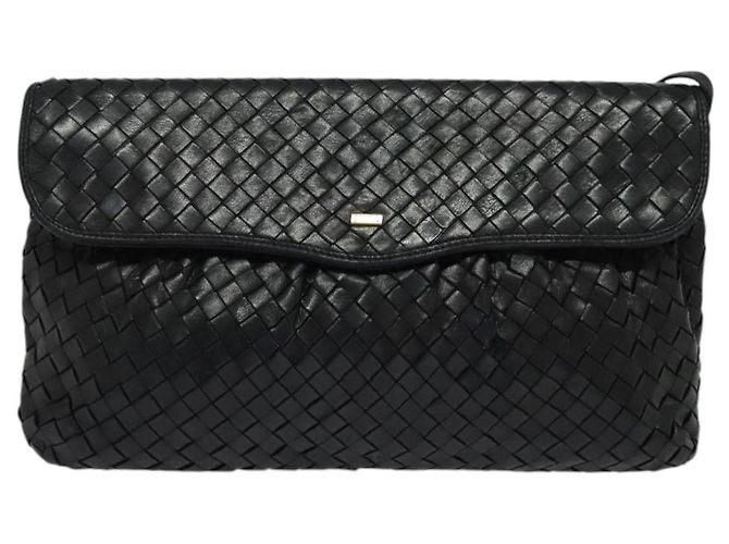 BALLY Schultertasche aus Leder Schwarz Gold Auth bs29341 Golden - Ansicht 13