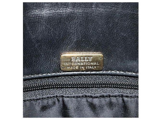 BALLY Schultertasche aus Leder Schwarz Gold Auth bs29341 Golden - Ansicht 18