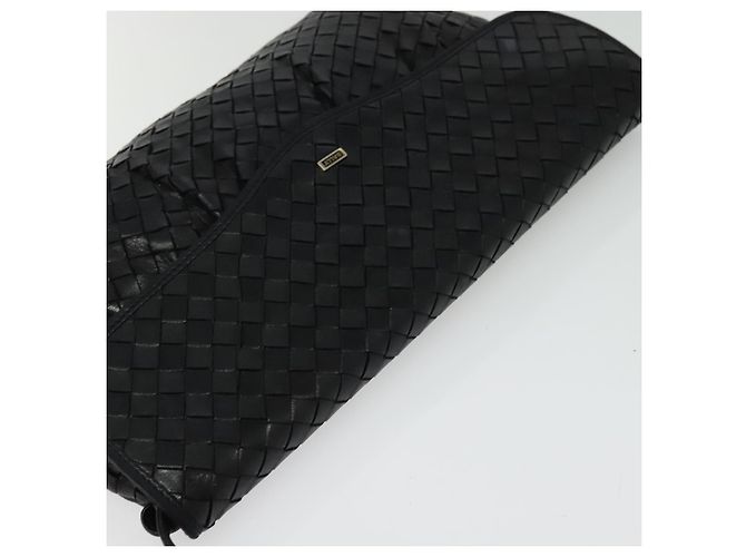 BALLY Schultertasche aus Leder Schwarz Gold Auth bs29341 Golden - Ansicht 6