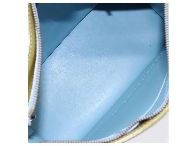 LOUIS VUITTON Borsa a Mano Monogram Vernis Houston Blu Baby M91005 LV Auth ep10301 Blu chiaro - vista 11