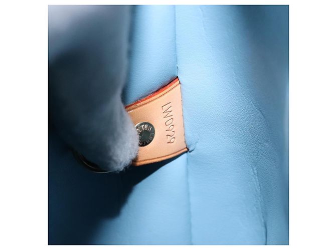 LOUIS VUITTON Borsa a Mano Monogram Vernis Houston Blu Baby M91005 LV Auth ep10301 Blu chiaro - vista 12