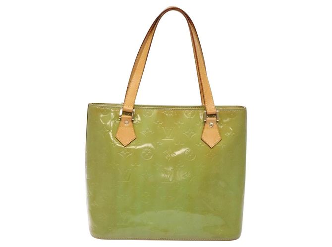 LOUIS VUITTON Borsa a Mano Monogram Vernis Houston Blu Baby M91005 LV Auth ep10301 Blu chiaro - vista 2