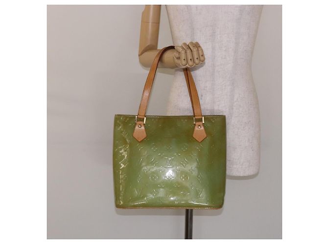 LOUIS VUITTON Borsa a Mano Monogram Vernis Houston Blu Baby M91005 LV Auth ep10301 Blu chiaro - vista 25