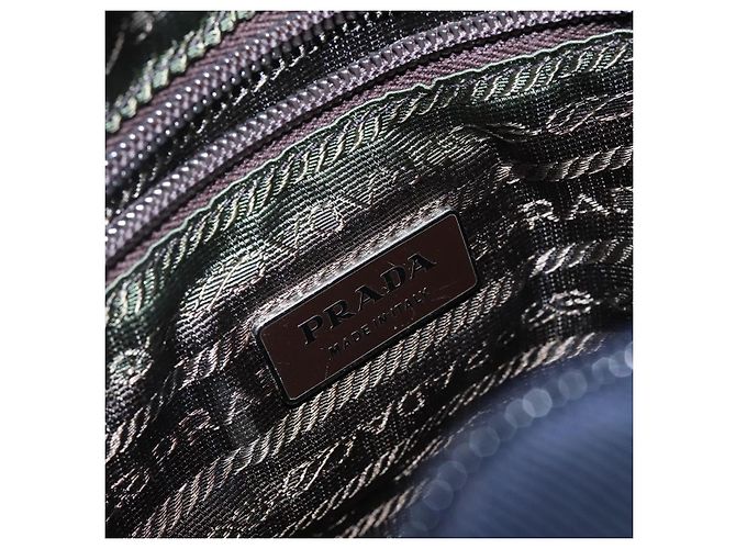 PRADA Borsa a Mano Tweed Beige Argento Auth bs29049 - vista 19