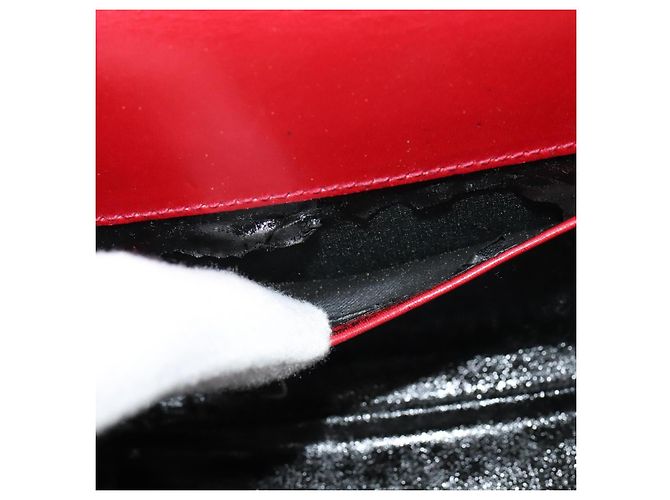 Mini borsa a spalla Vala Chain in pelle rossa e oro Auth 140616 di Salvatore Ferragamo Rosso D'oro - vista 12