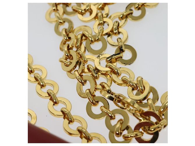 Mini borsa a spalla Vala Chain in pelle rossa e oro Auth 140616 di Salvatore Ferragamo Rosso D'oro - vista 14