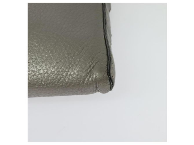 Fendi Borsa a Spalla Celeria in Pelle Argento Auth BA5363 - vista 14