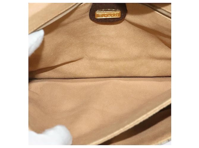 Gucci Borsa a Spalla GG Supreme PVC Beige Oro 004 904 0671 Auth ep10822 D'oro - vista 10