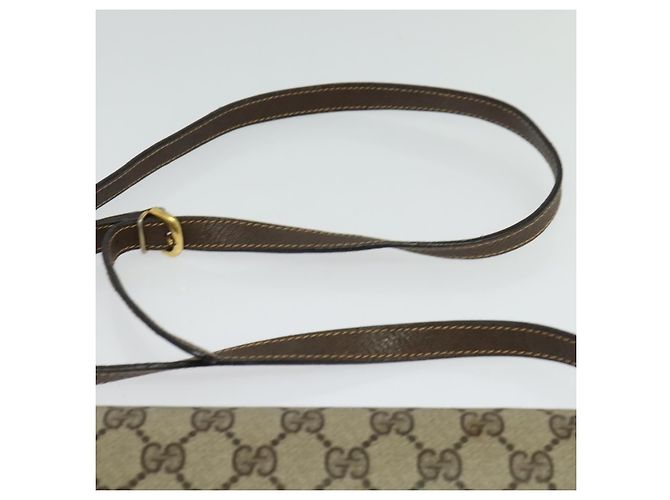 Gucci Borsa a Spalla GG Supreme PVC Beige Oro 004 904 0671 Auth ep10822 D'oro - vista 14