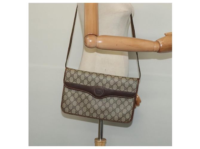 Gucci Borsa a Spalla GG Supreme PVC Beige Oro 004 904 0671 Auth ep10822 D'oro - vista 22