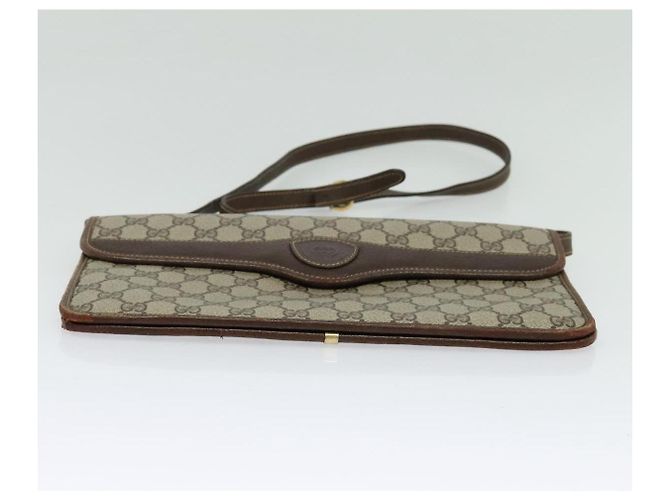 Gucci Borsa a Spalla GG Supreme PVC Beige Oro 004 904 0671 Auth ep10822 D'oro - vista 5