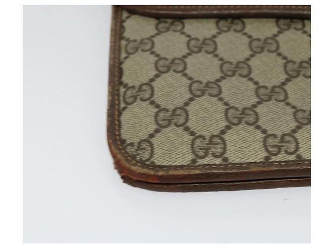 Gucci Borsa a Spalla GG Supreme PVC Beige Oro 004 904 0671 Auth ep10822 D'oro - vista 8