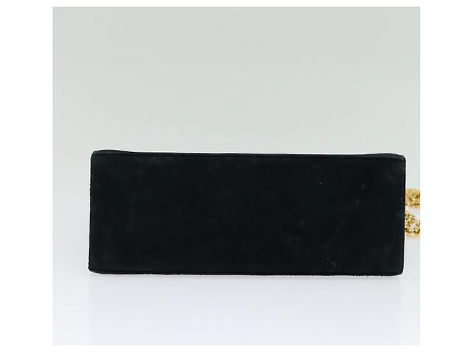 Borsa a spalla Gancini in suede nero e oro Salvatore Ferragamo Auth 140965 D'oro - vista 5