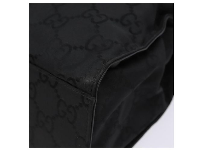 Borsa a mano GG Canvas Bamboo Gucci Nylon Nero Argento 002 1016 Auth BA5353 - vista 15