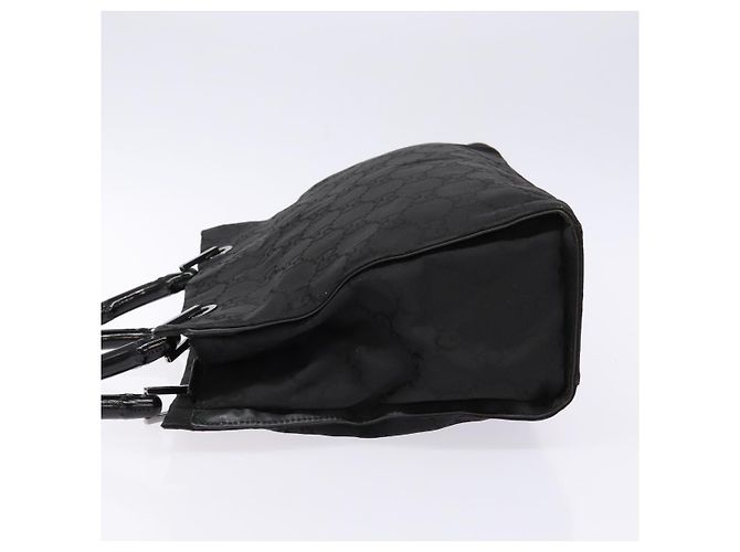 Borsa a mano GG Canvas Bamboo Gucci Nylon Nero Argento 002 1016 Auth BA5353 - vista 4