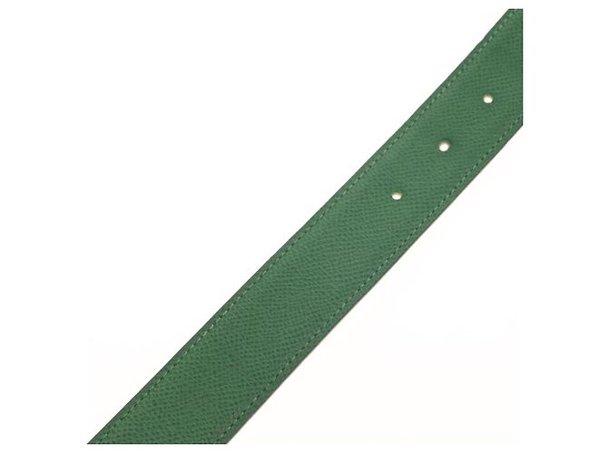 Hermès Cinturón HERMES Constance H de cuero 33,5"" verde Auth 141710V - vista 10