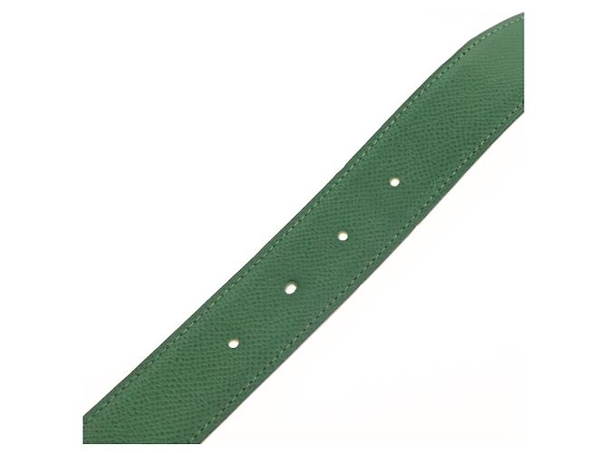 Hermès Cinturón HERMES Constance H de cuero 33,5"" verde Auth 141710V - vista 11