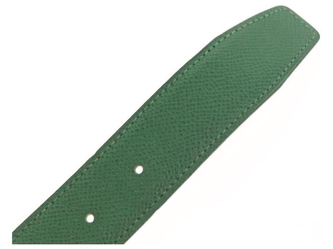 Hermès Cinturón HERMES Constance H de cuero 33,5"" verde Auth 141710V - vista 12