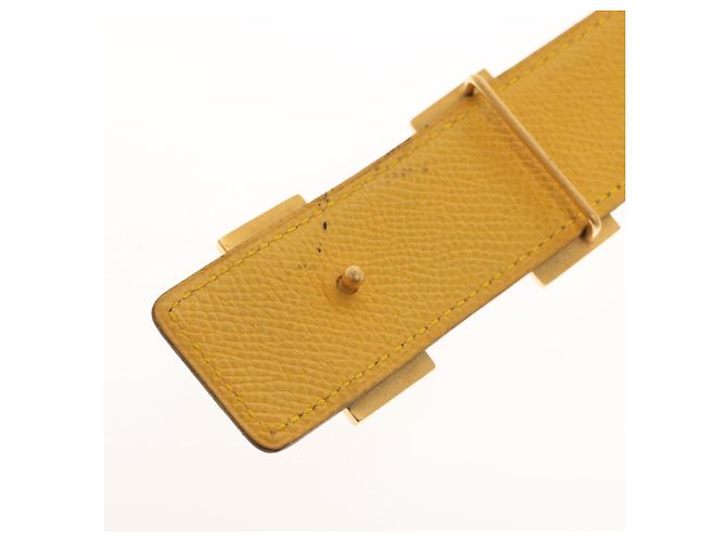 Hermès Cinturón HERMES Constance H de cuero 33,5"" verde Auth 141710V - vista 13
