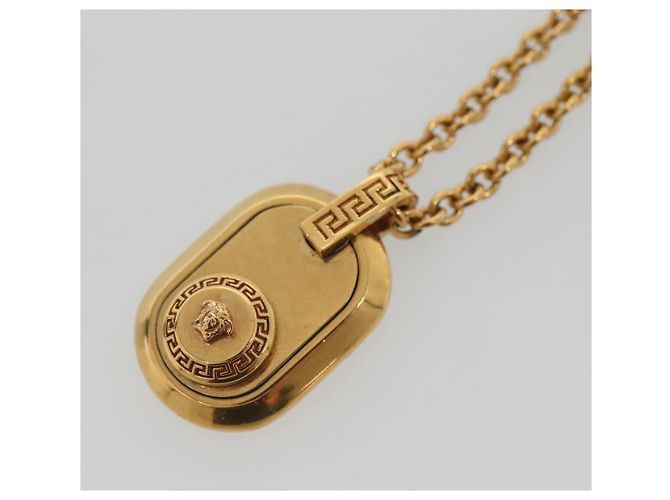 Collier VERSACE en métal doré Auth bs29163 - vue 2