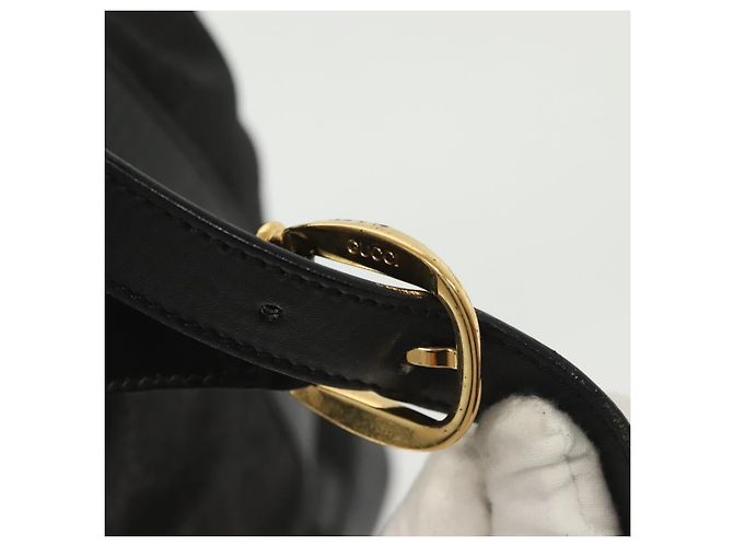 Borsa a Spalla GG Canvas Gucci Nera Oro Auth 139771 Nero D'oro - vista 10