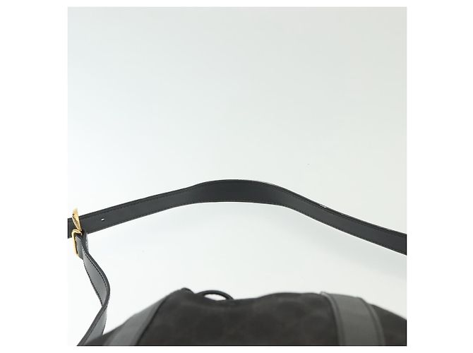 Borsa a Spalla GG Canvas Gucci Nera Oro Auth 139771 Nero D'oro - vista 14